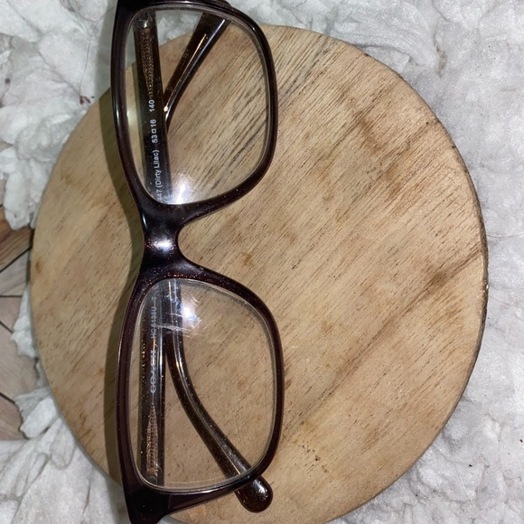 Coach Glasses in a dark grey w/ sparkles in the rims. Lenses can be removed. - Picture 2 of 9